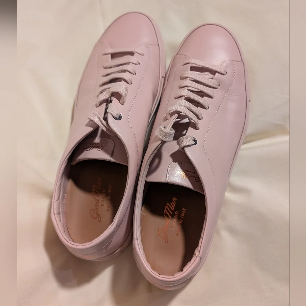 GOOD MAN BRAND Pink Italian Leather Sneakers Men's 12 - Picture 8 of 8